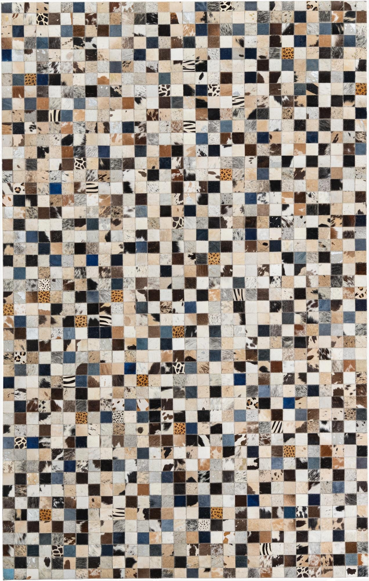 5' x 8' Cowhide Leather Rug