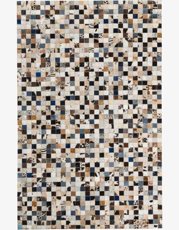 5' x 8' Cowhide Leather Rug