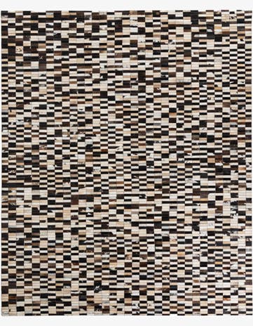 8' 1 x 9' 10 Cowhide Leather Rug