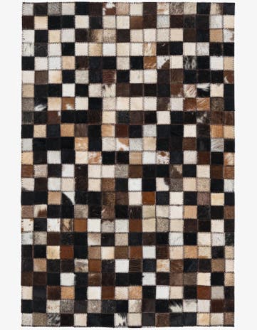 2' x 3' Cowhide Leather Rug
