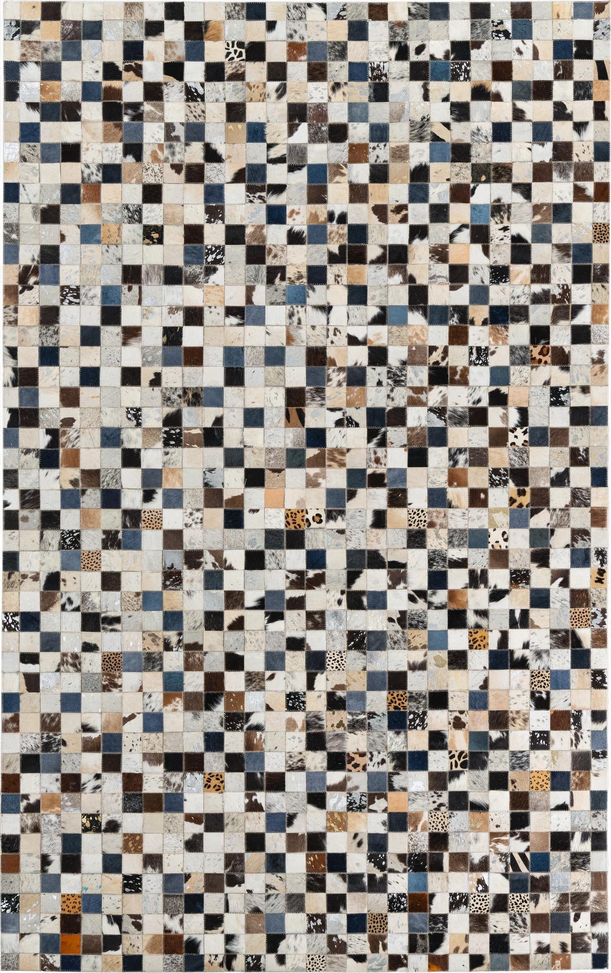 5' x 8' Cowhide Leather Rug