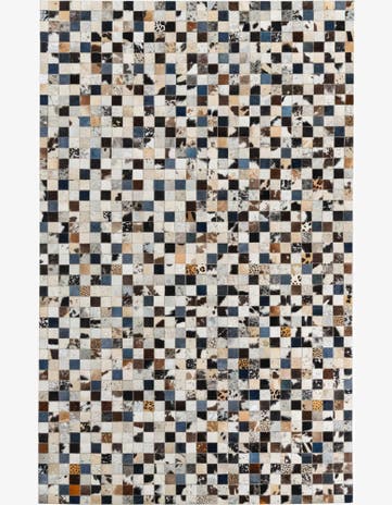 5' x 8' Cowhide Leather Rug