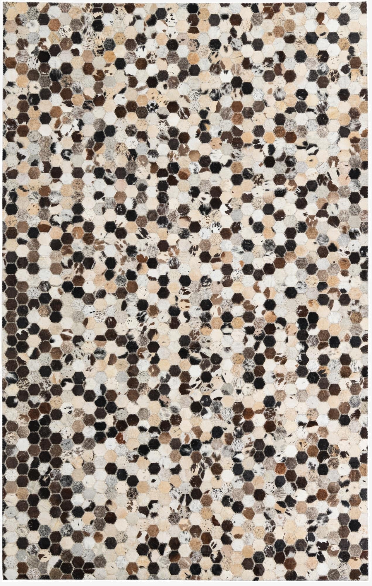 5' x 8' Cowhide Leather Rug