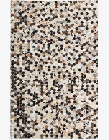 5' x 8' Cowhide Leather Rug