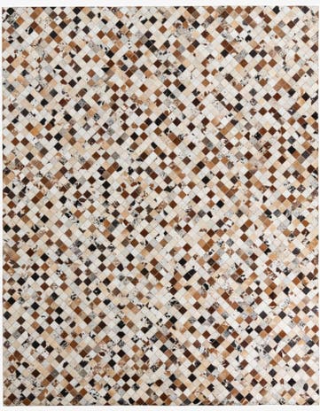 8' x 10' Cowhide Leather Rug