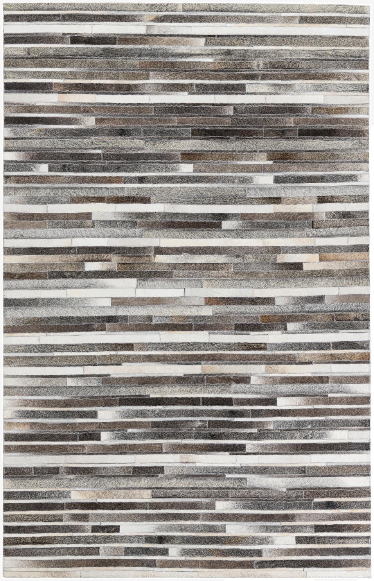 5' 1 x 8' Cowhide Leather Rug