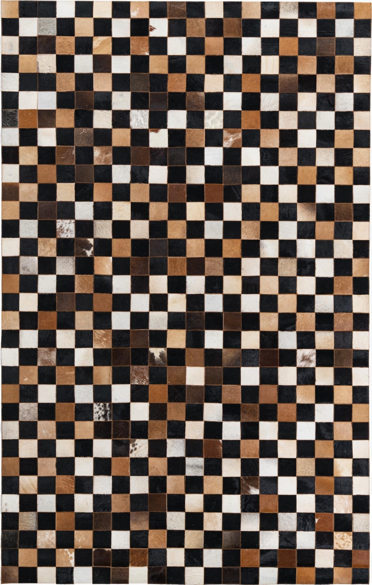 5' x 8' Cowhide Leather Rug