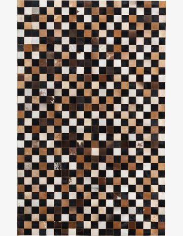 5' x 8' Cowhide Leather Rug