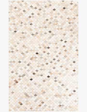 5' 1 x 8' Cowhide Leather Rug