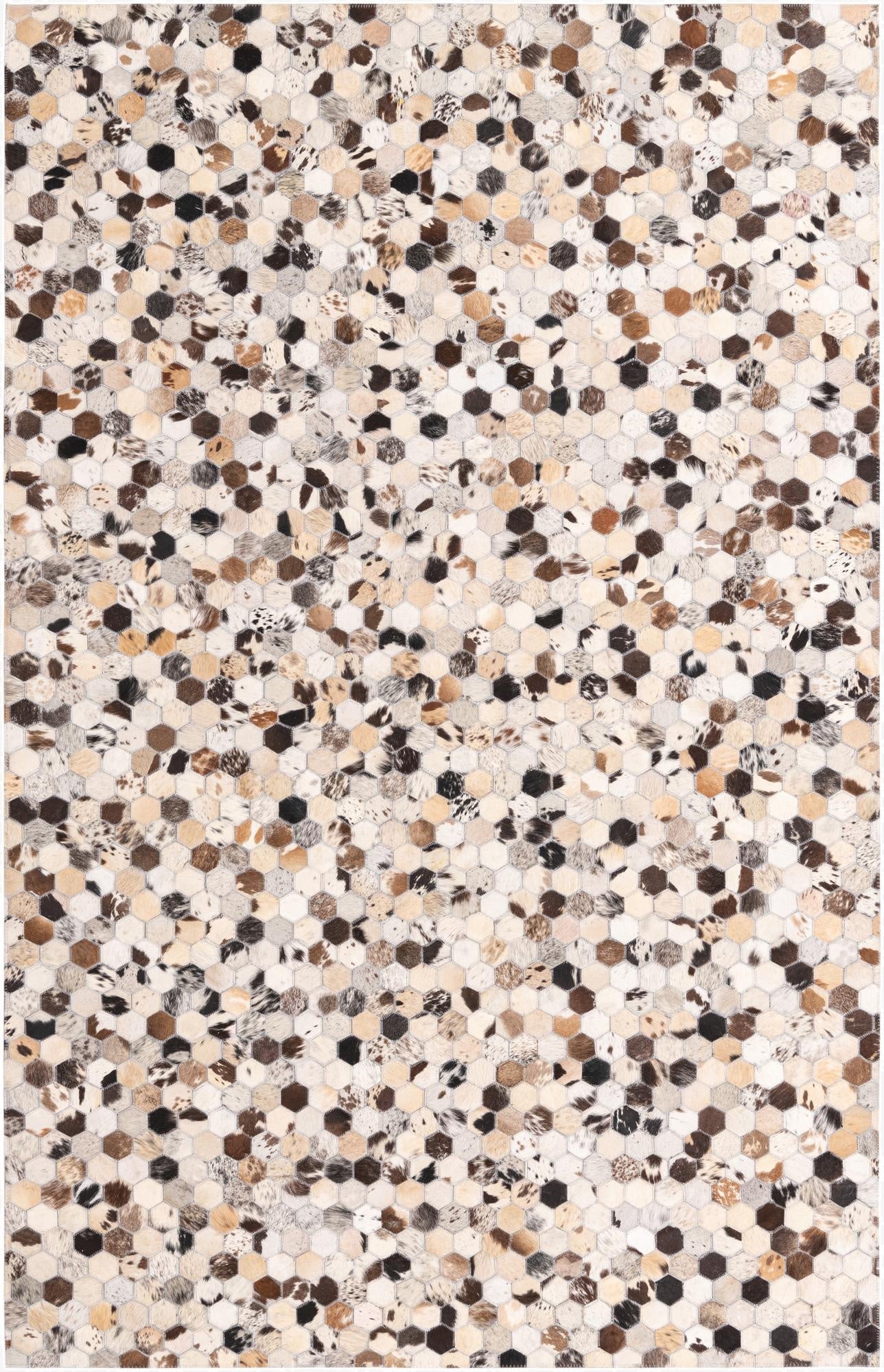 5' 1 x 8' Cowhide Leather Rug