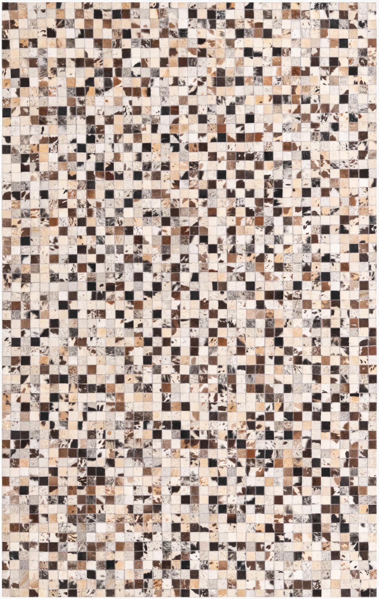 5' 1 x 8' Cowhide Leather Rug