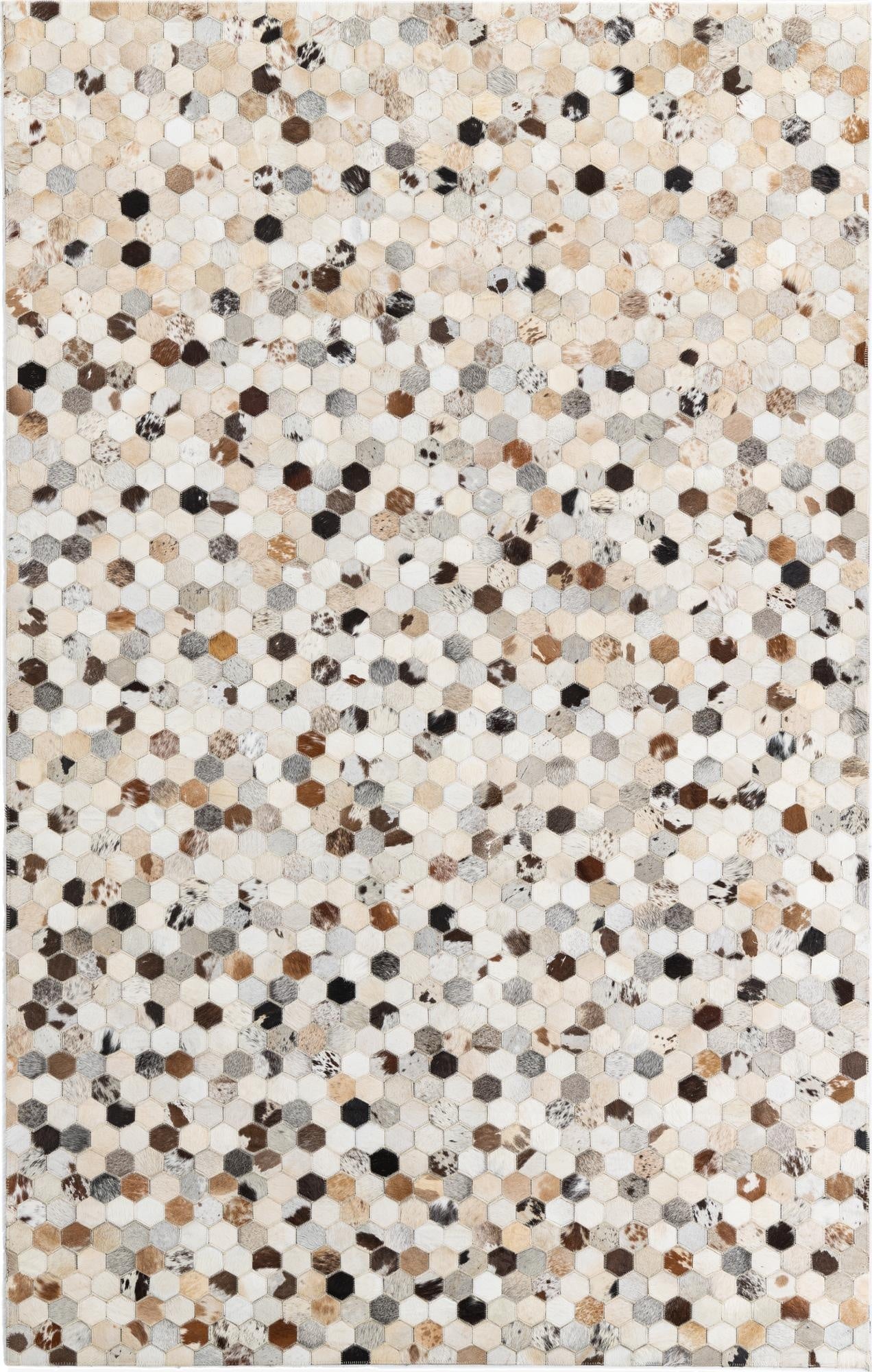 5' x 8' Cowhide Leather Rug