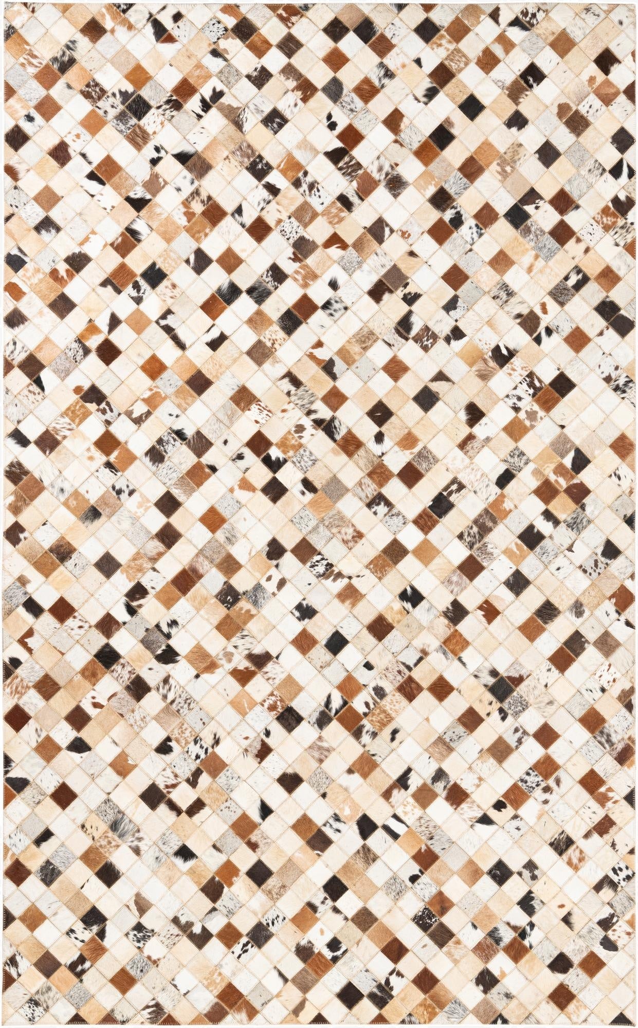 5' x 8' Cowhide Leather Rug