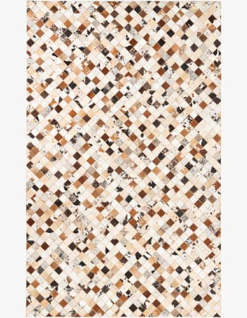 5' x 8' Cowhide Leather Rug