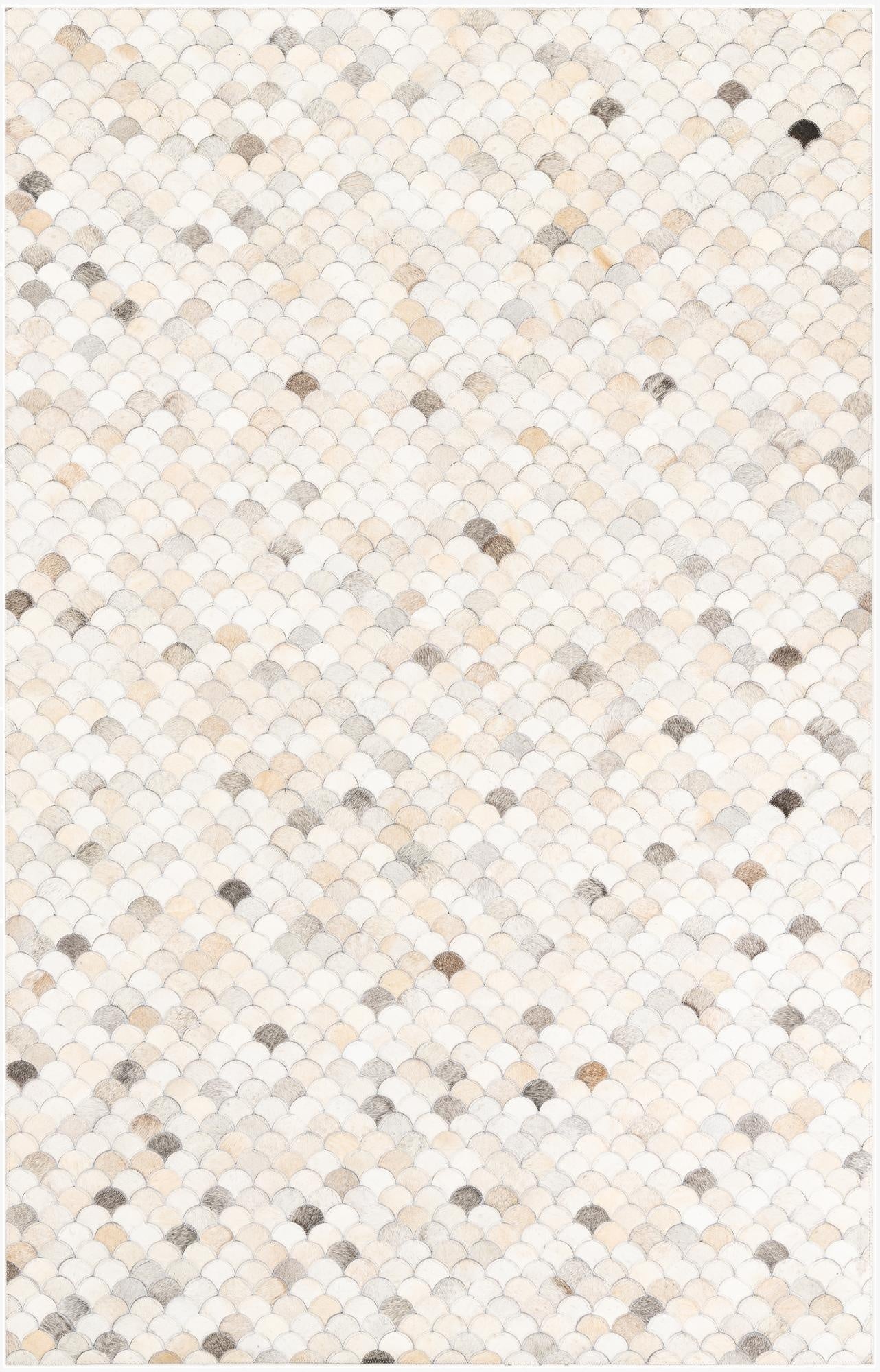 5' 1 x 8' Cowhide Leather Rug