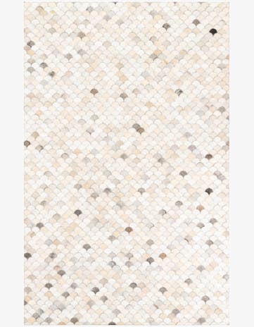 5' 1 x 8' Cowhide Leather Rug