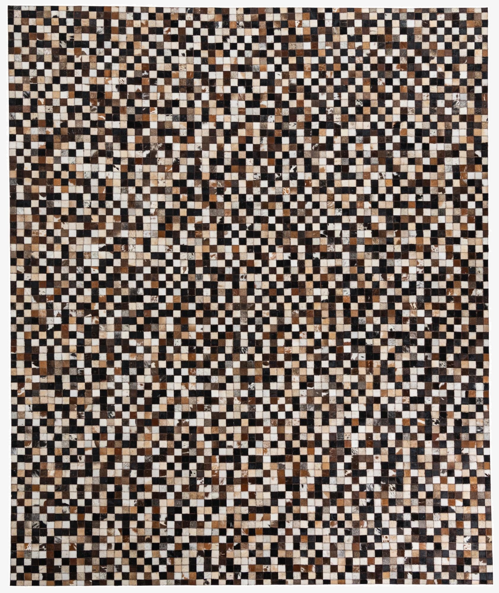 8' 1 x 9' 10 Cowhide Leather Rug