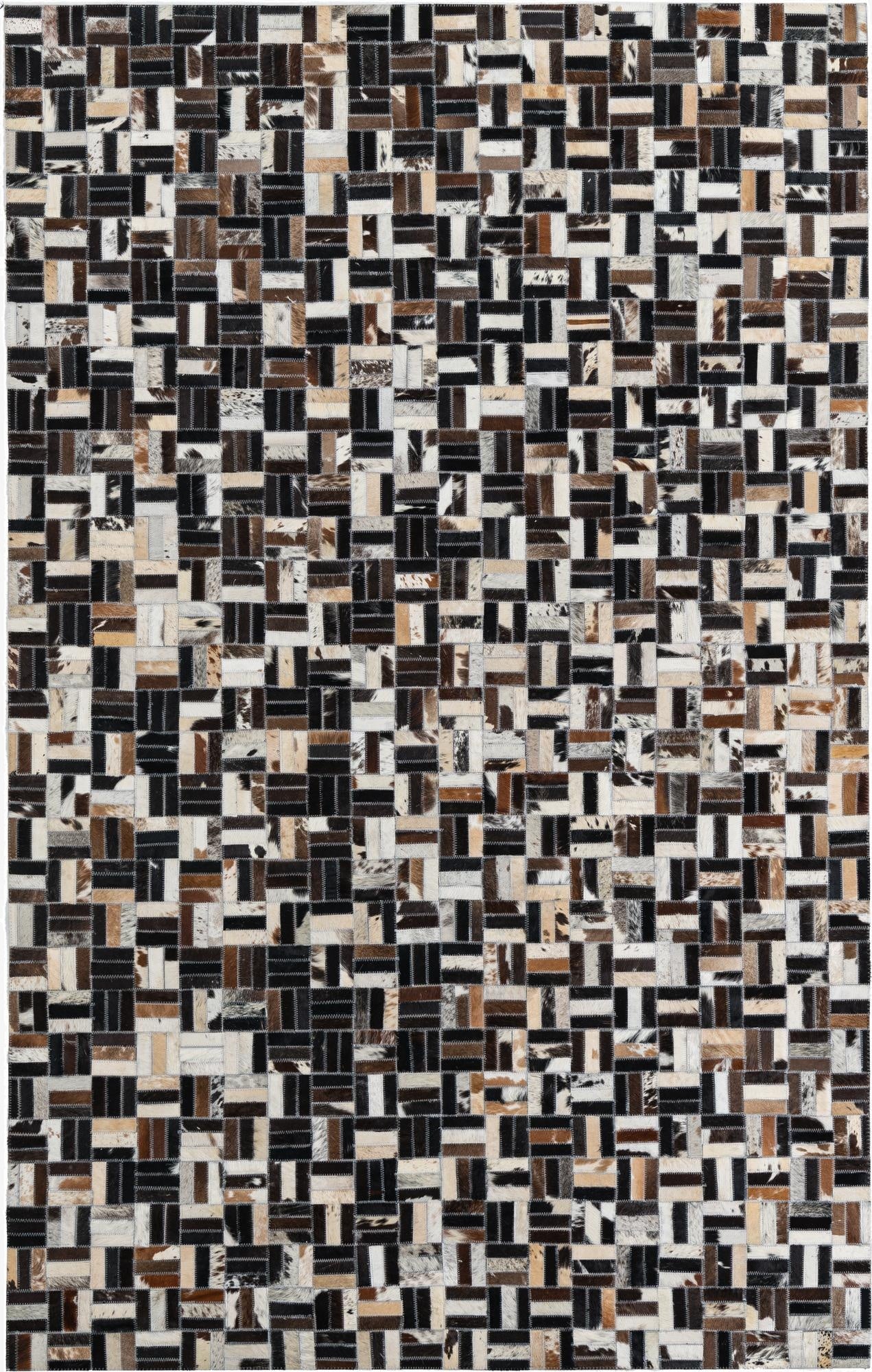 5' x 8' Cowhide Leather Rug