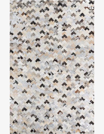 5' x 7' 10 Cowhide Leather Rug