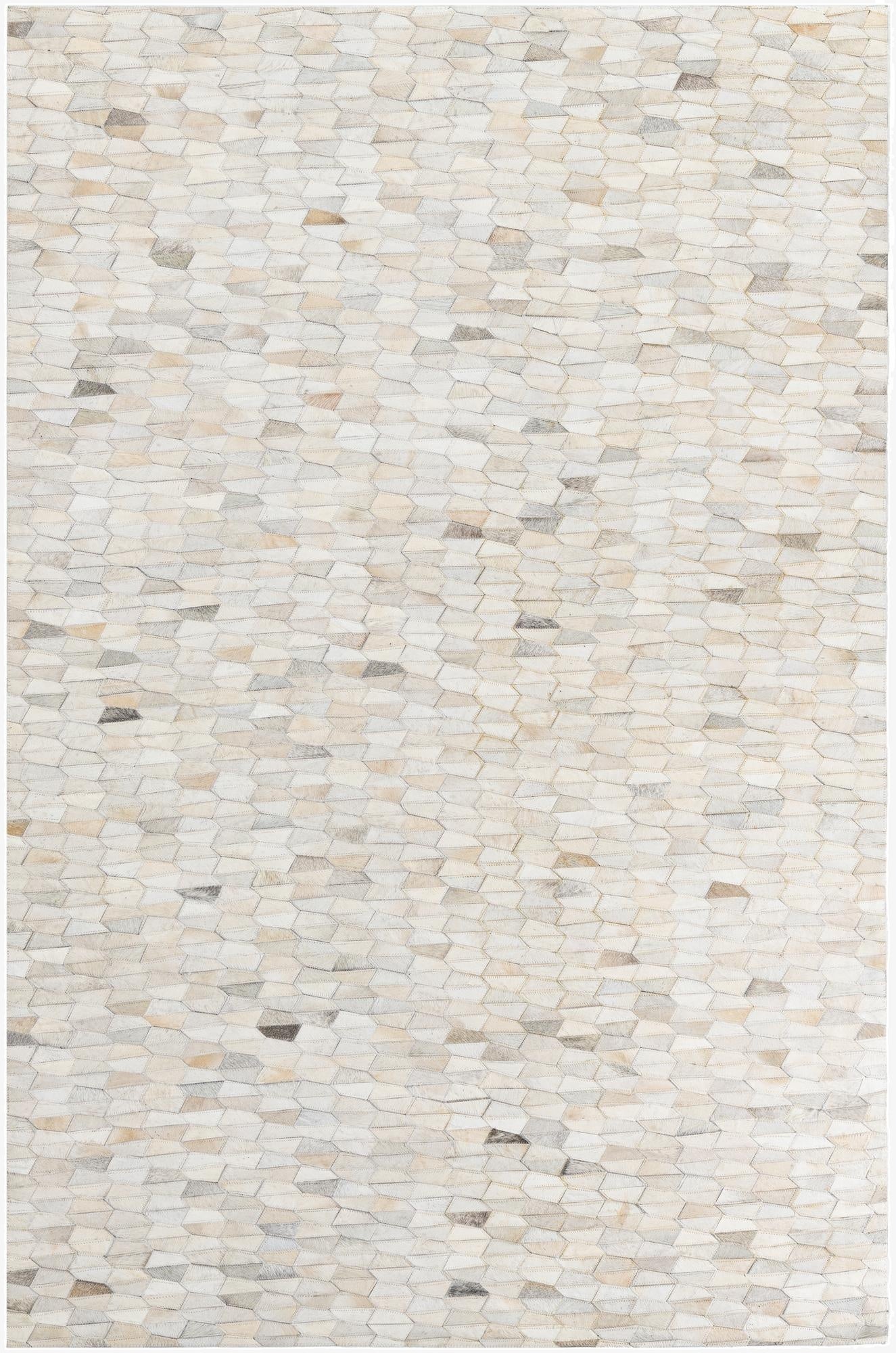 5' 3 x 7' 10 Cowhide Leather Rug