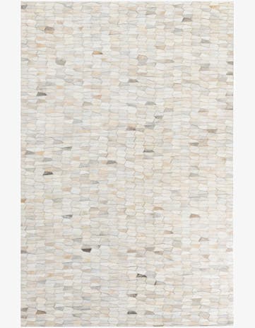 5' 3 x 7' 10 Cowhide Leather Rug