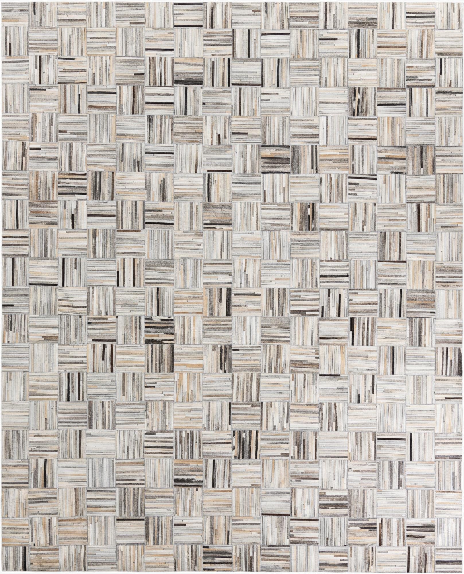 7' 10 x 9' 10 Cowhide Leather Rug