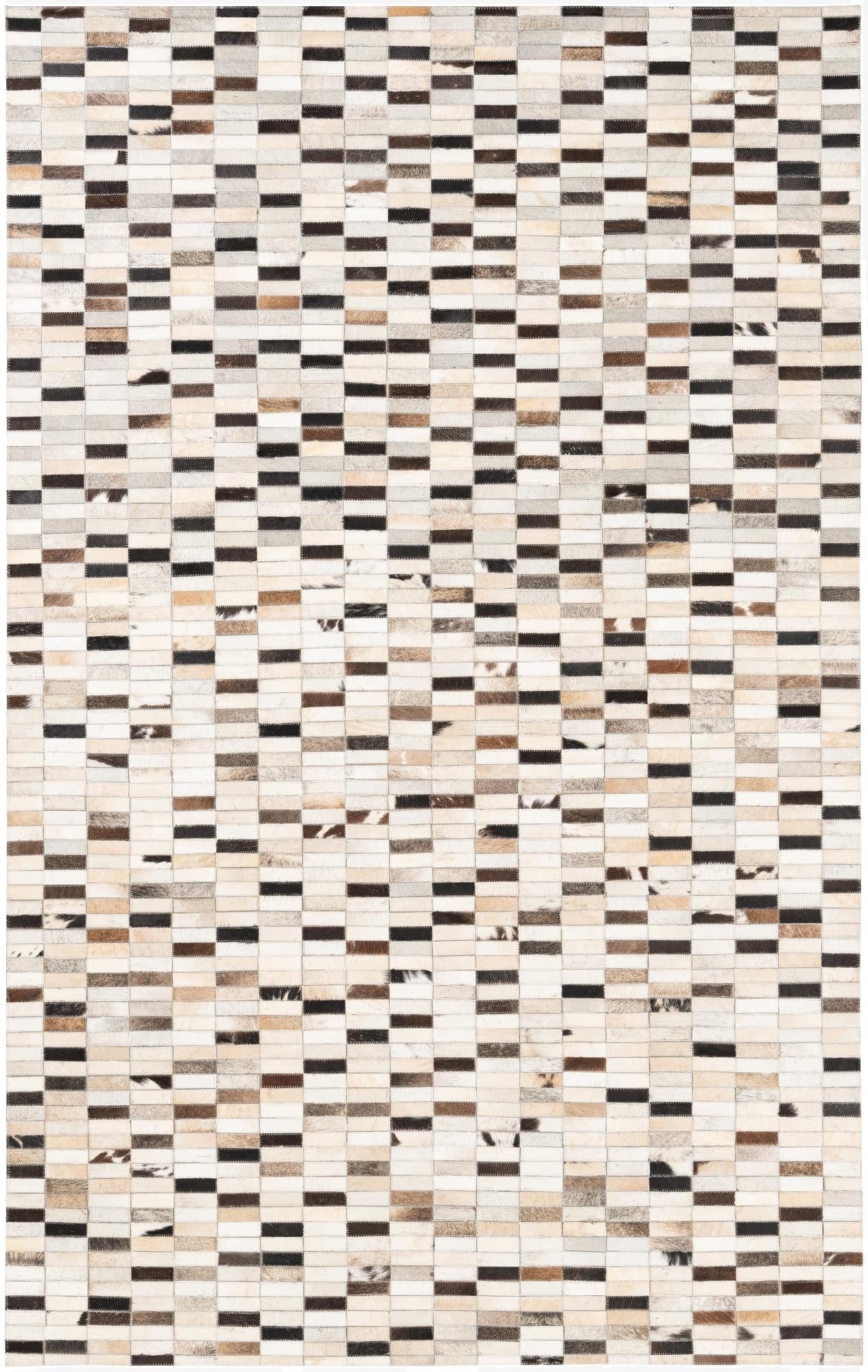 5' x 8' Cowhide Leather Rug