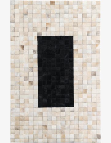 5' x 8' Cowhide Leather Rug