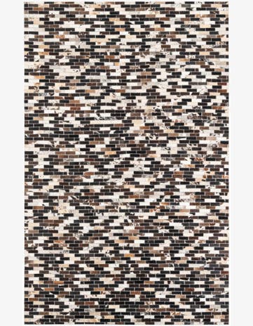 5' x 7' 10 Cowhide Leather Rug