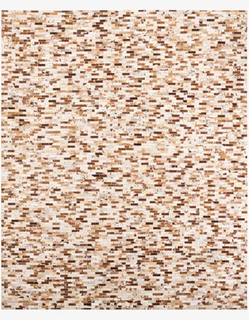 8' x 9' 10 Cowhide Leather Rug