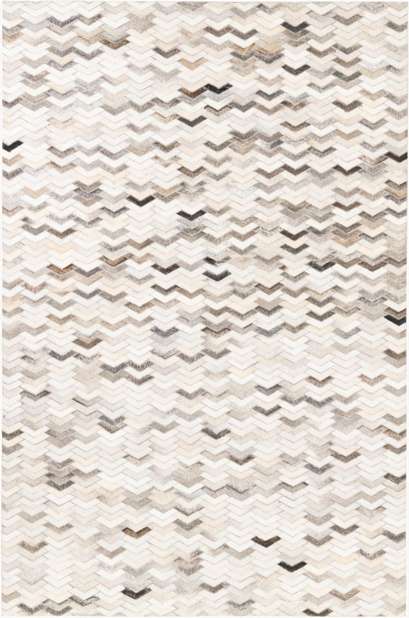 5' 2 x 8' Cowhide Leather Rug