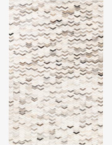 5' 2 x 8' Cowhide Leather Rug