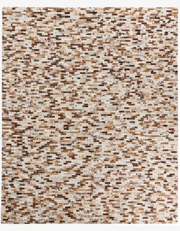 8' 1 x 10' Cowhide Leather Rug