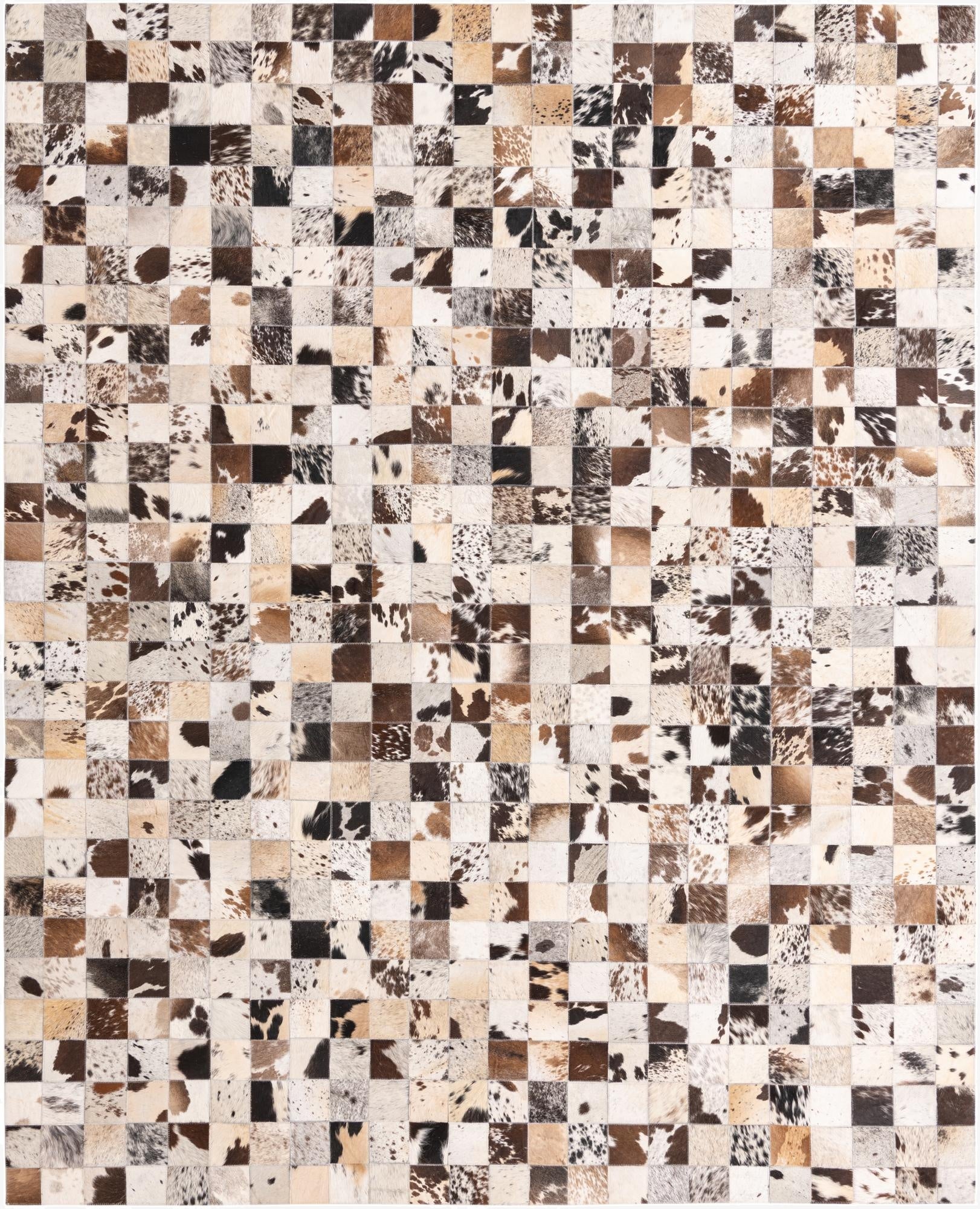 8' x 9' 10 Cowhide Leather Rug