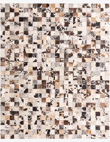 8' x 9' 10 Cowhide Leather Rug
