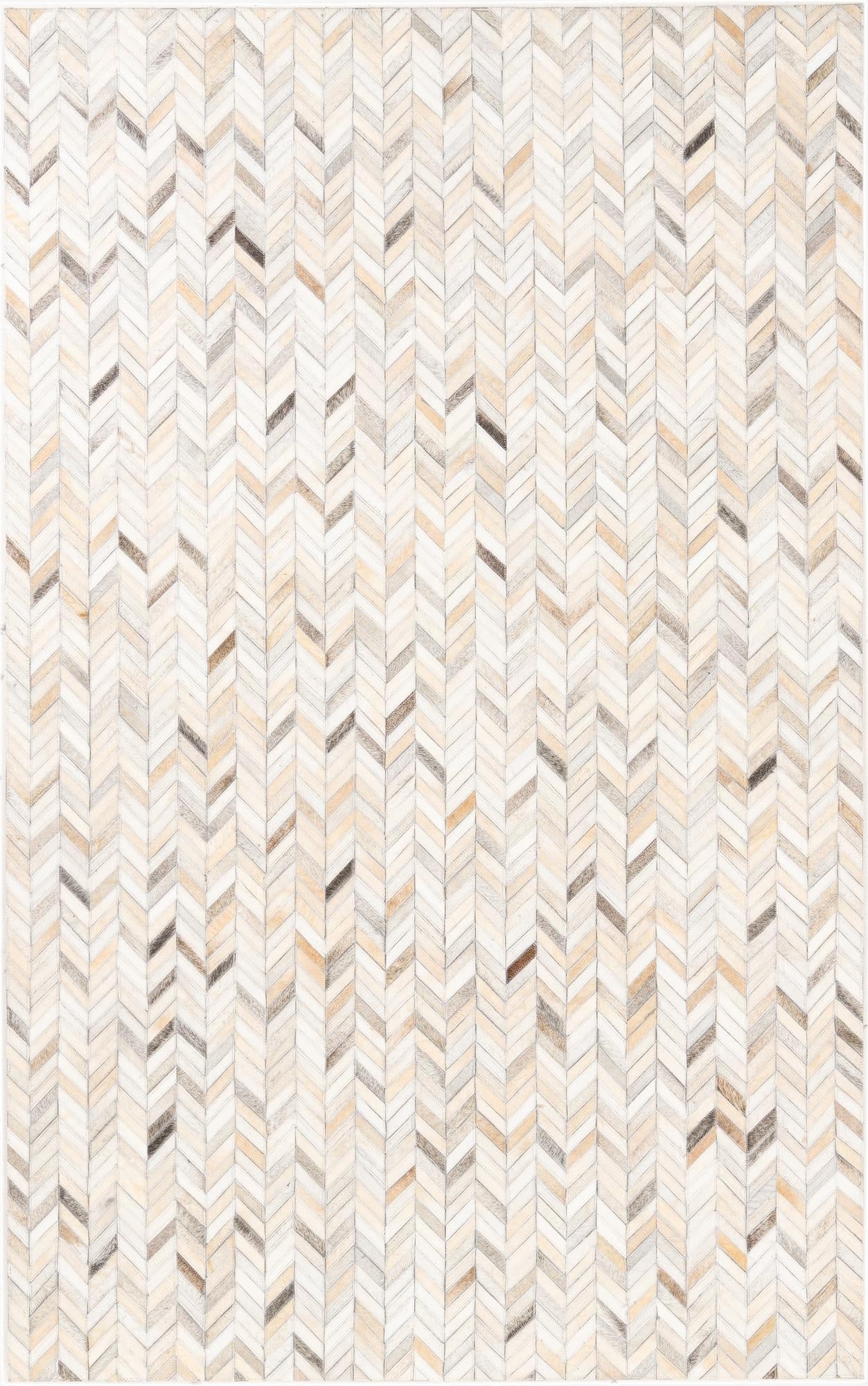 5' x 8' Cowhide Leather Rug