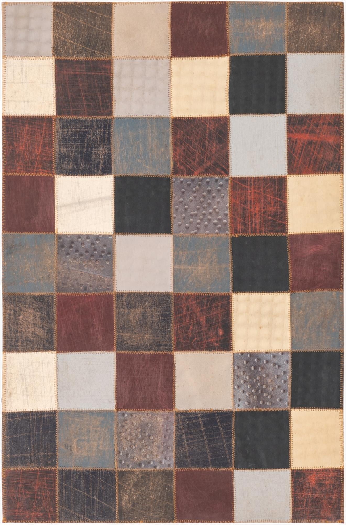 2' x 3' Cowhide Leather Rug