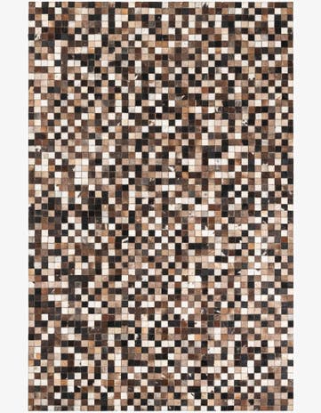 5' 1 x 8' Cowhide Leather Rug