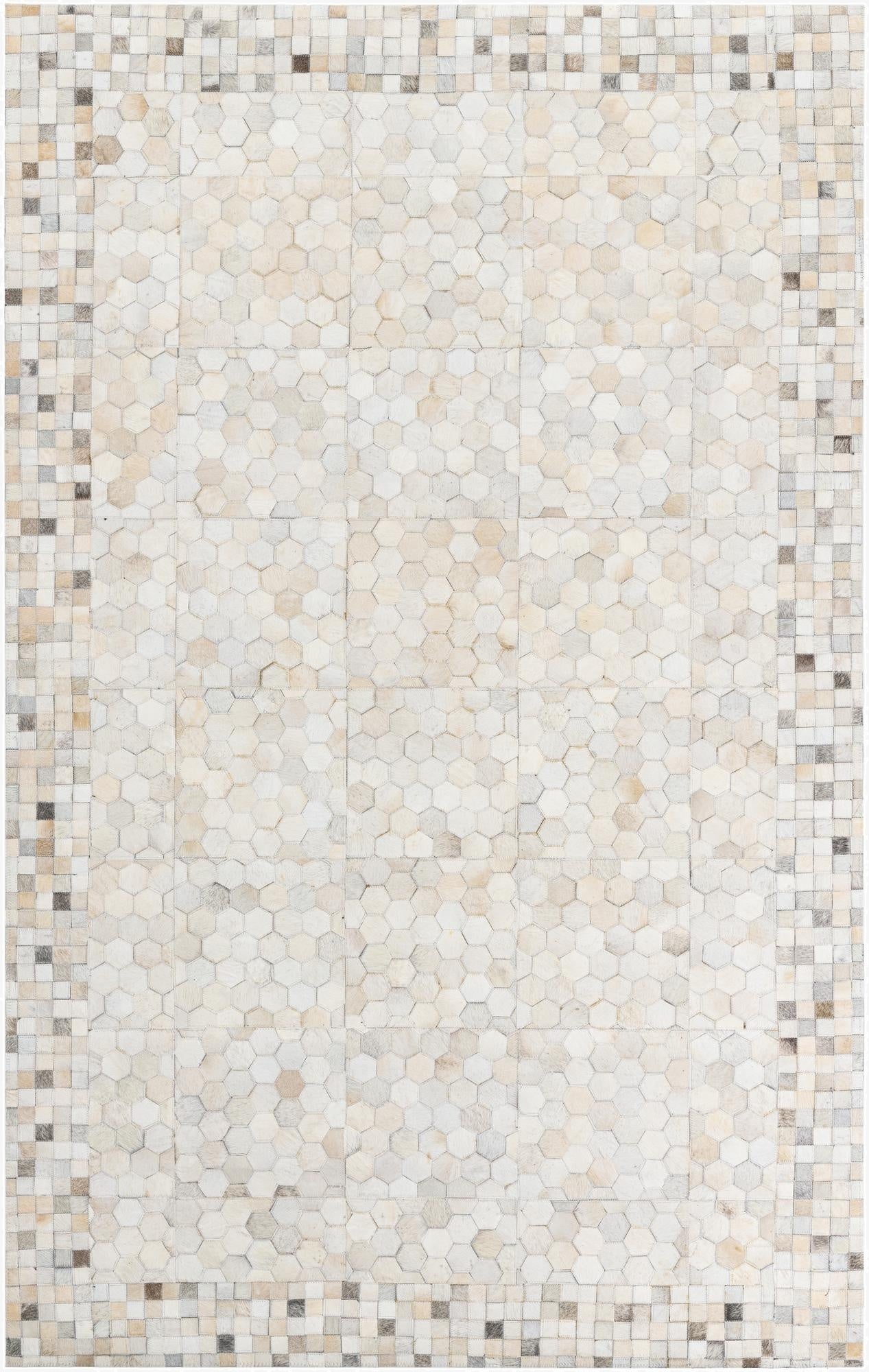 5' x 8' Cowhide Leather Rug