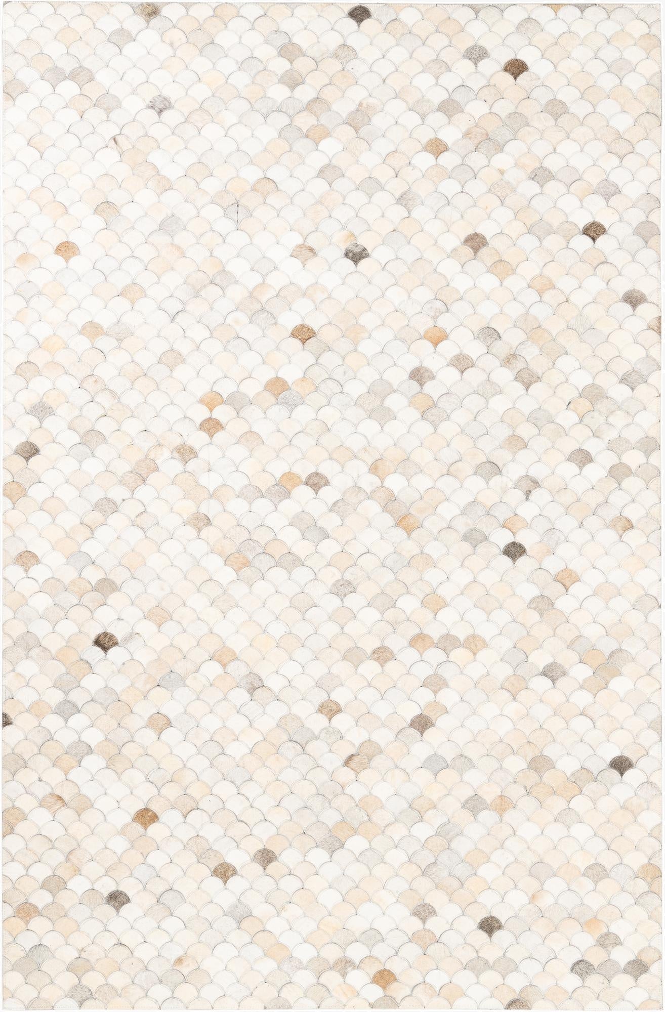 5' 2 x 8' Cowhide Leather Rug