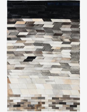 5' 1 x 7' 5 Cowhide Leather Rug