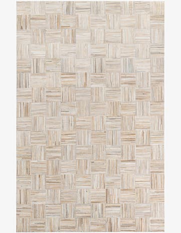 5' x 7' 8 Cowhide Leather Rug