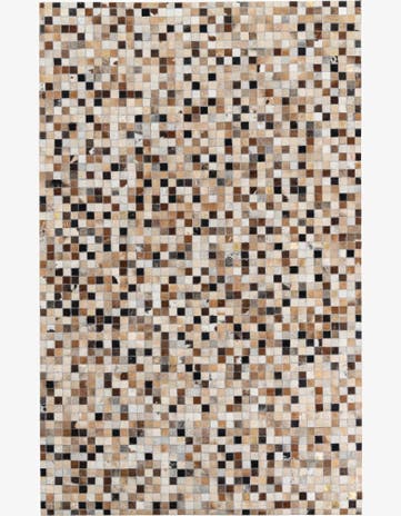 5' x 7' 10 Cowhide Leather Rug