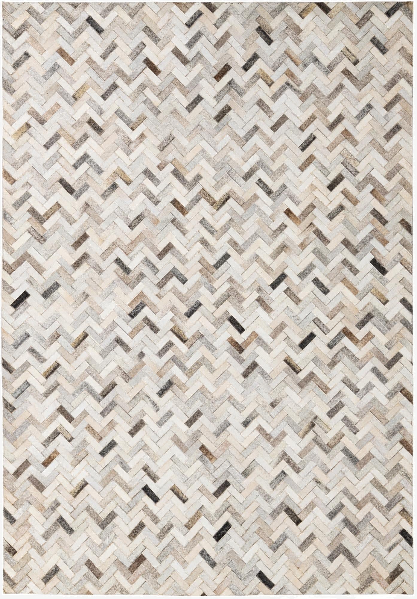 5' 3 x 7' 6 Cowhide Leather Rug