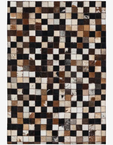 2' 1 x 3' Cowhide Leather Rug