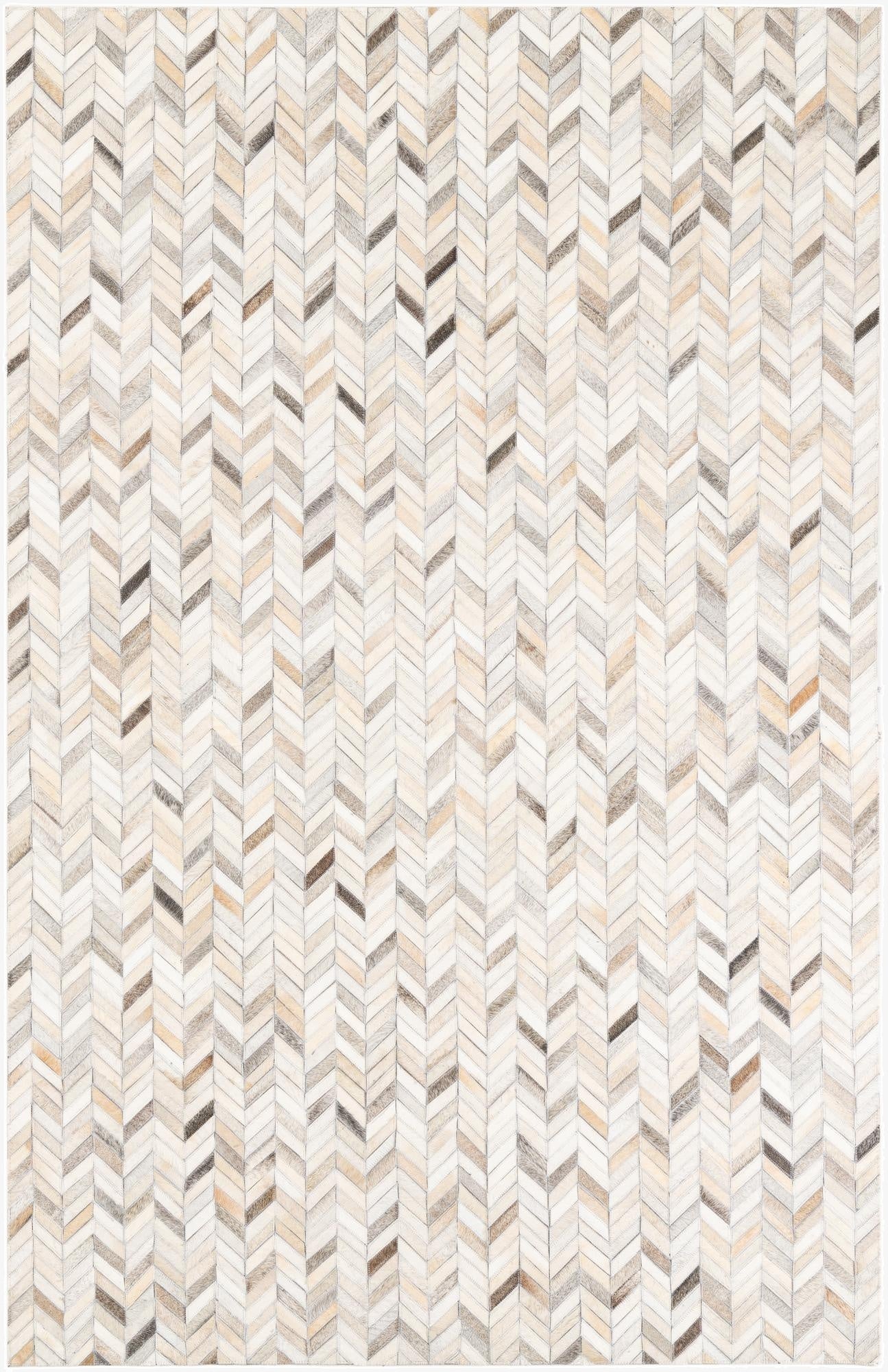 5' 1 x 8' Cowhide Leather Rug