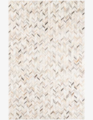 5' 1 x 8' Cowhide Leather Rug