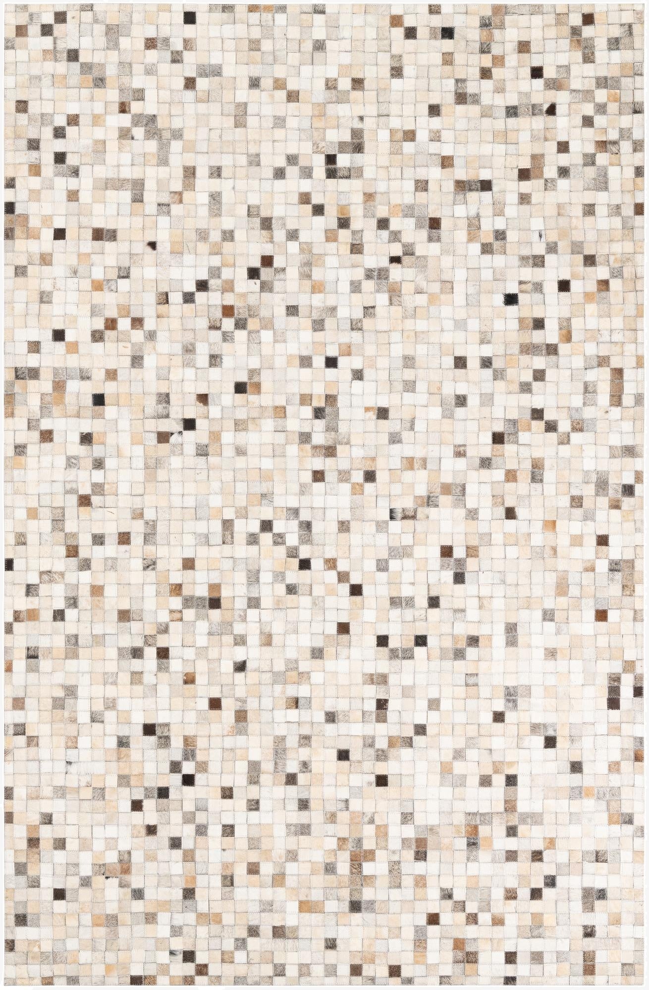 5' 2 x 8' Cowhide Leather Rug