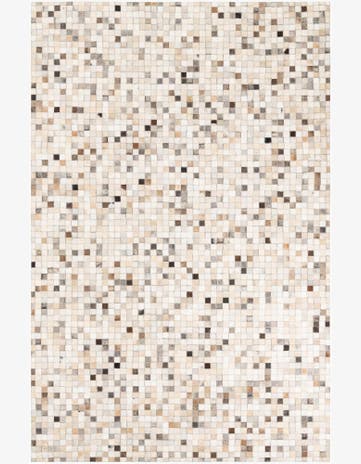 5' 2 x 8' Cowhide Leather Rug