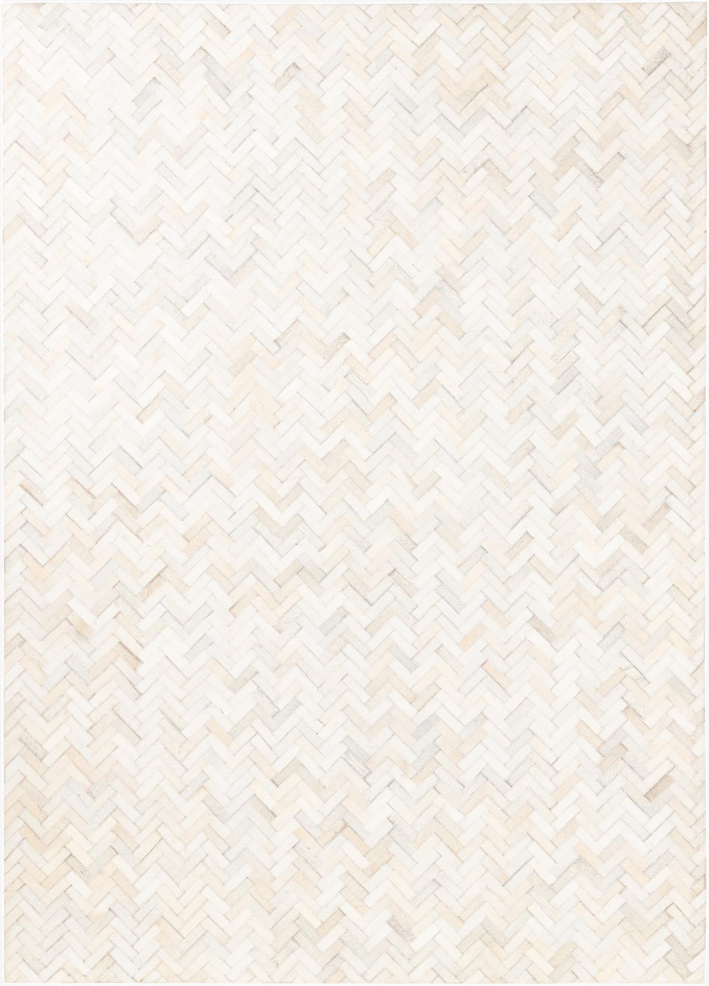 5' 3 x 7' 4 Cowhide Leather Rug